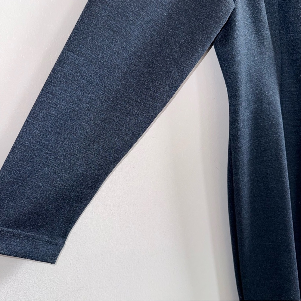 Jones New York Dark Navy Long-Sleeve Wrap Style Zip Dress Women size 14 - Picture 6 of 14